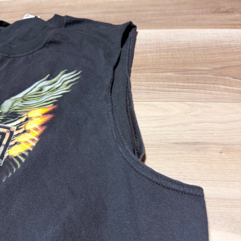Harley-Davidson Muscle Tee‎ Mens 2XL Black Golden Isles Brunswick Georgia Biker - Picture 13 of 14